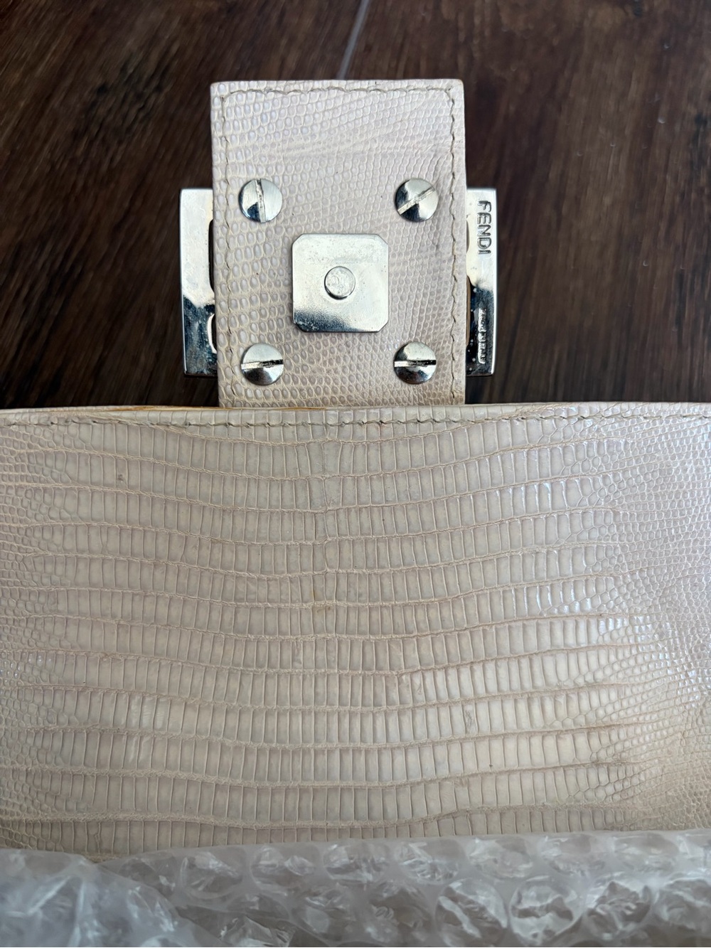 Rare Pink Lizard Exotic Vintage Fendi Baguette - Picture 14 of 17